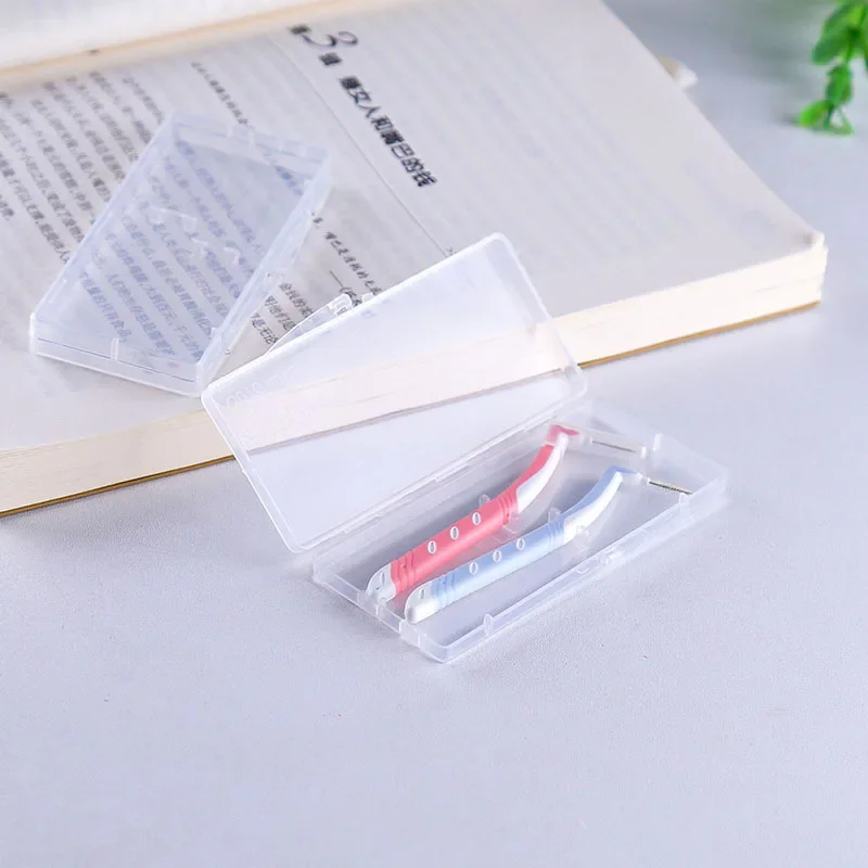 Travel Portable Interdental Brush Storage Box Plastic Lightweight Clear Interdental Brush Storage Container Oral Care Accessory