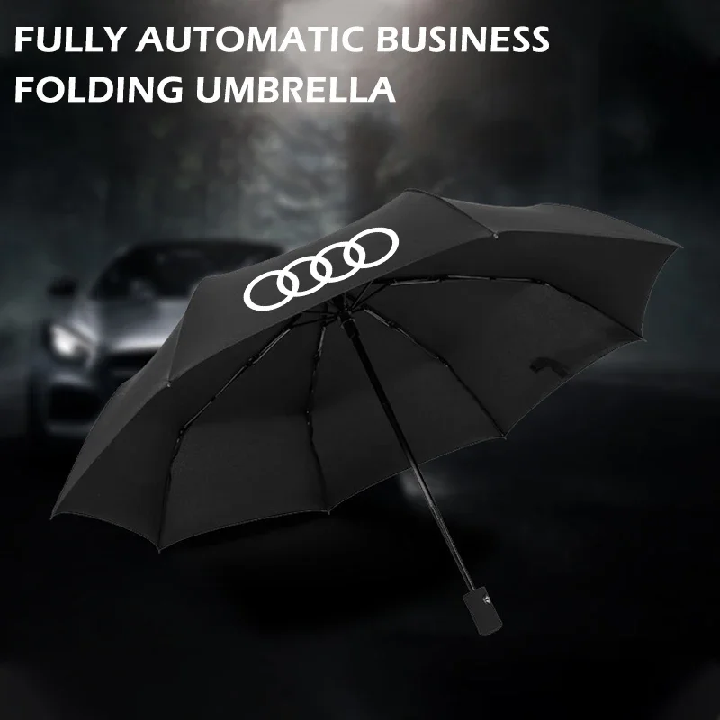 Portable Folding Automatic Umbrella Rain Car Large Business 3Folding Umbrellas For AUDI A3 A4 A5 A7 A8 A1 Q3 Q5 Q7 RS3 RS4