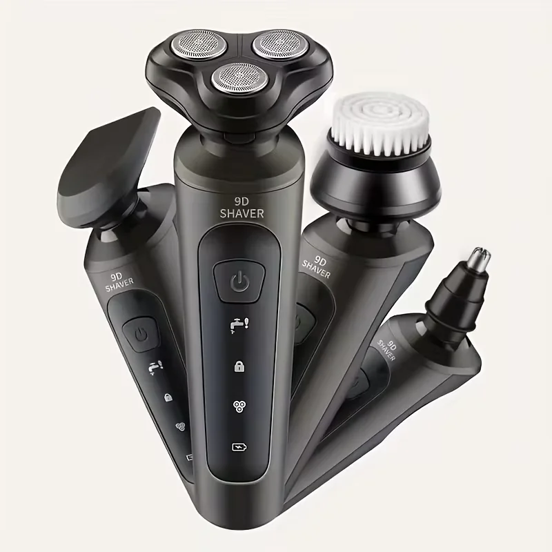 Men's Intelligent Rechargeable Shaver Wet/Dry Beard Razor ABS Tondeuse Dissolving Beard Rechargeable Razor for Smooth Skin