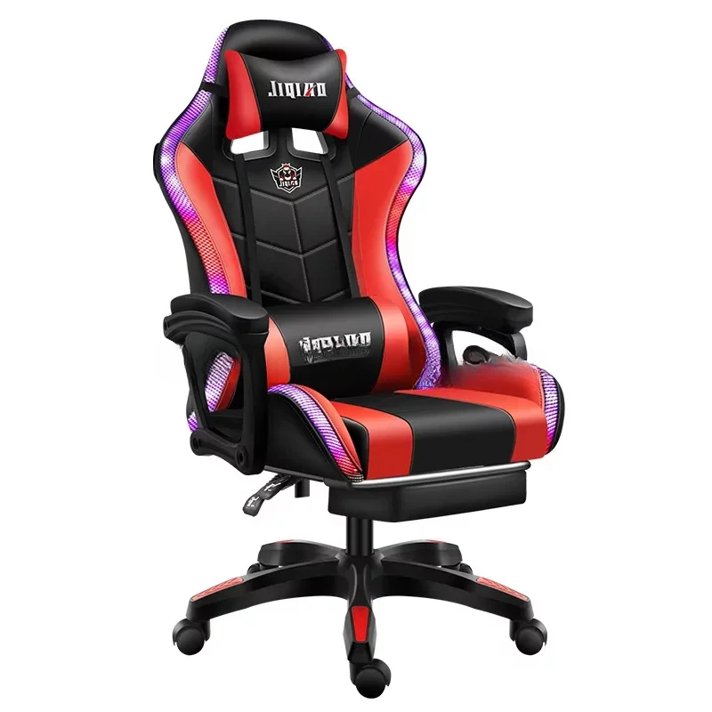 Desk Gaming High Quality Computer Chair with Massage Leather Office Light Gamer Chair Swivel Gaming Ergonomic Cadeira Furniture