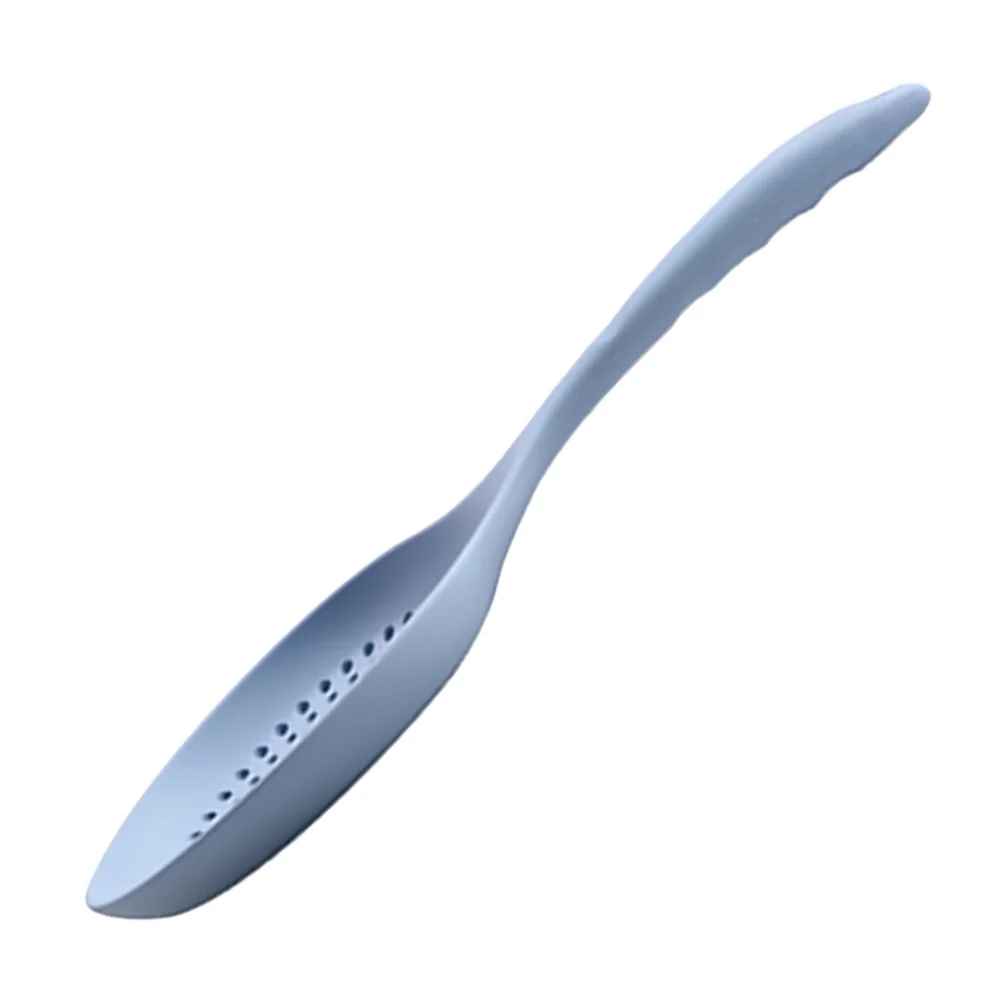 

Silicone Strainer Spoon Heat Resistant Slotted Kitchen Tool for Pasta Dumplings Noodles Hot Pot Cooking Serving Utensil