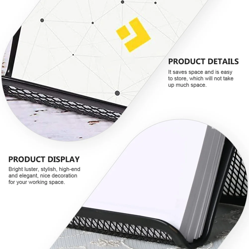 4pcs Business Cards Holder Iron Mesh Rack Office Desktop Organizer Storage Stand Mobile Phone Holder Name Cards Storage Case