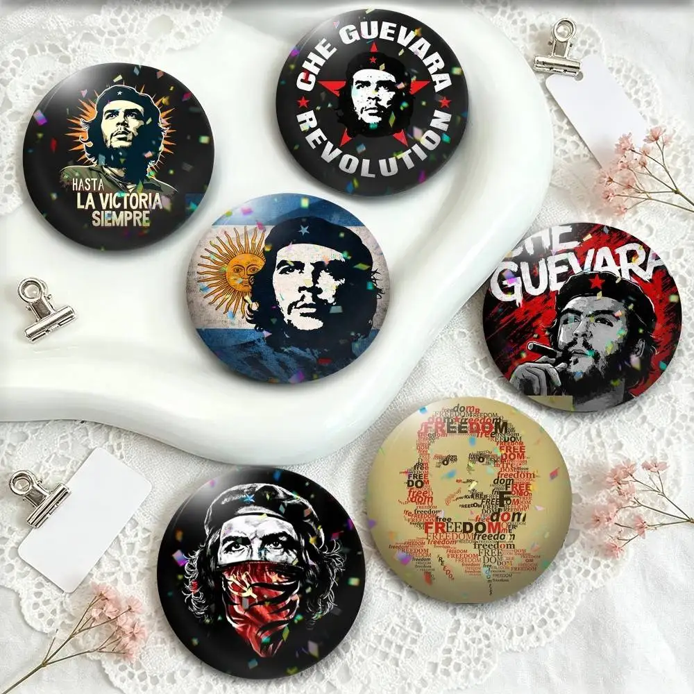 C-Che G-Guevara Freedom  25mm 32mm 44mm 58mm 75mm Brooches Badges Pins for Accessories Gift