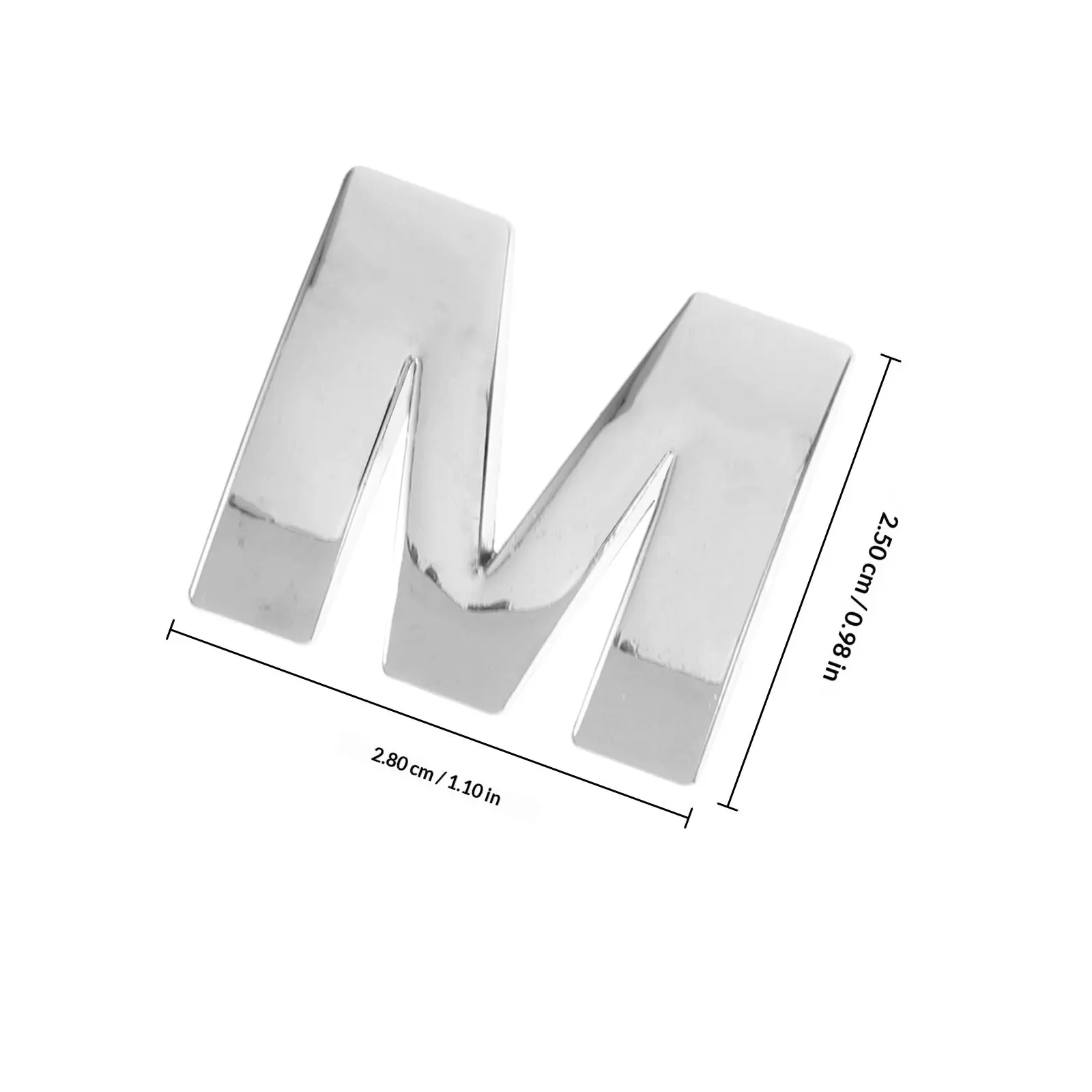 4Pcs Mail 3D Metal Alphabet Sticker Zinc Alloy Rust-Proof Self-Adhesive Decal for Mailbox Letter Box Exterior Decoration