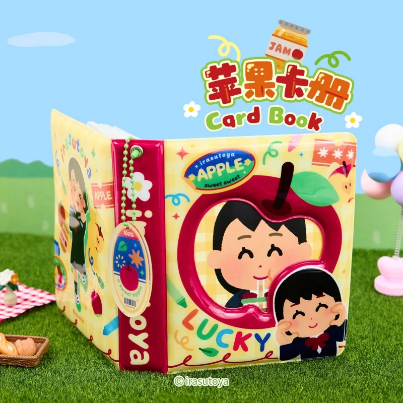 

Original Irasutoya Illustration Little People Apple Card Book Pvc Small Card Collection Storage Book Large Capacity Album Gift