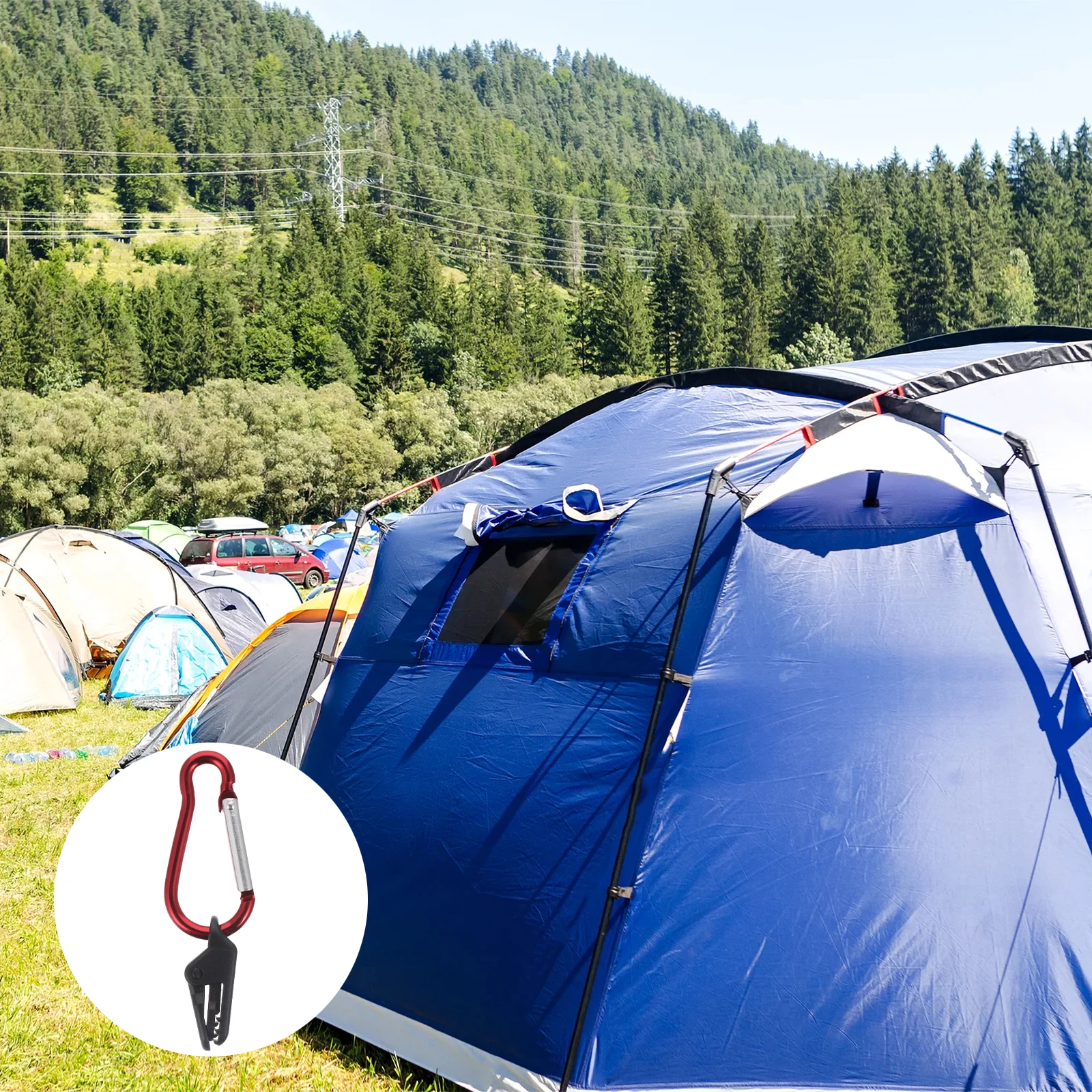 

20 Sets Tent Clips Windproof Teeth Shaped Clamp Camping Shade Sail Tarp Accessories Heavy Duty Plastic Weather Resistant Durable