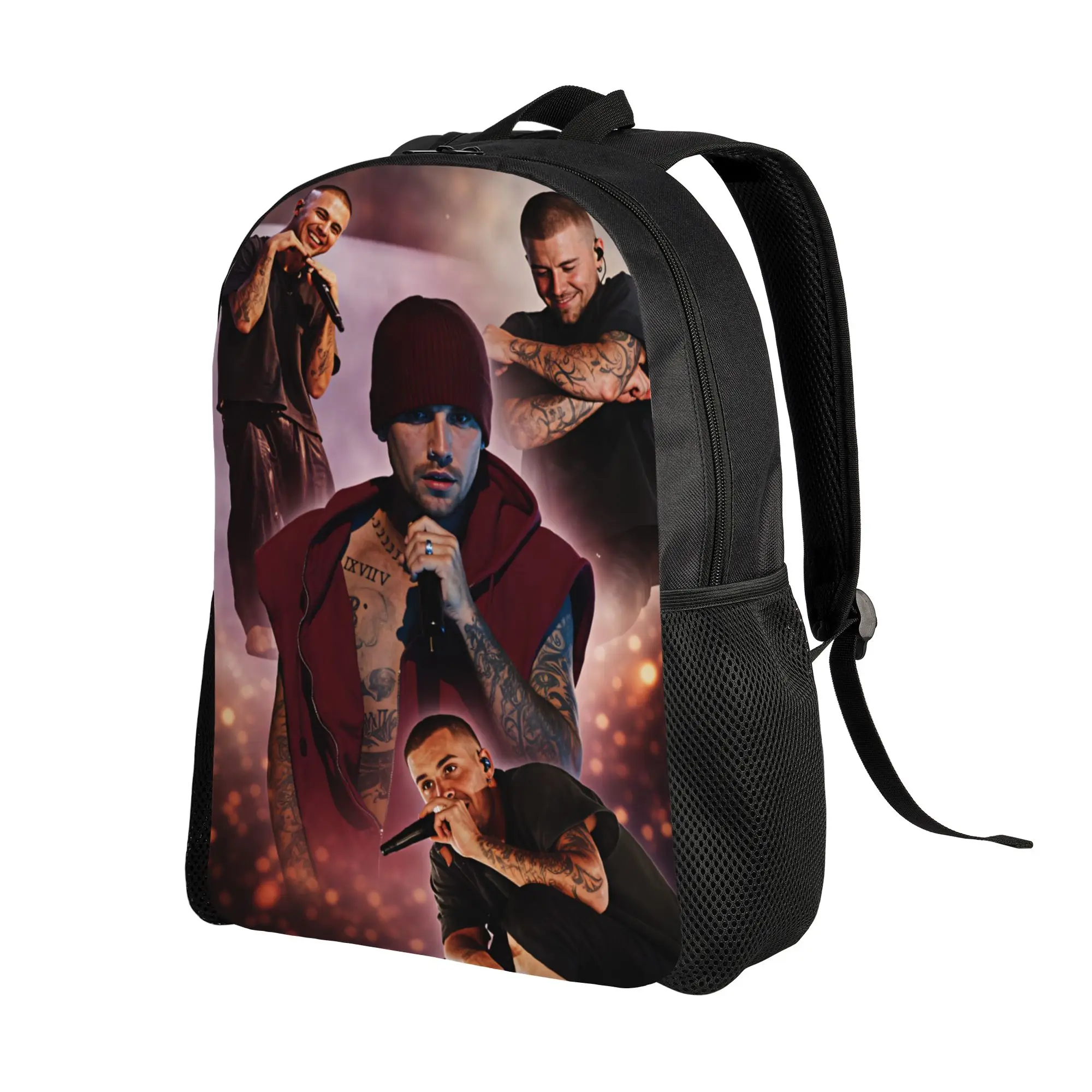 Justin Bieber Maroon Beanie Tour Backpack  University Backpacks Boy Kawaii School Bags Custom Big Rucksack