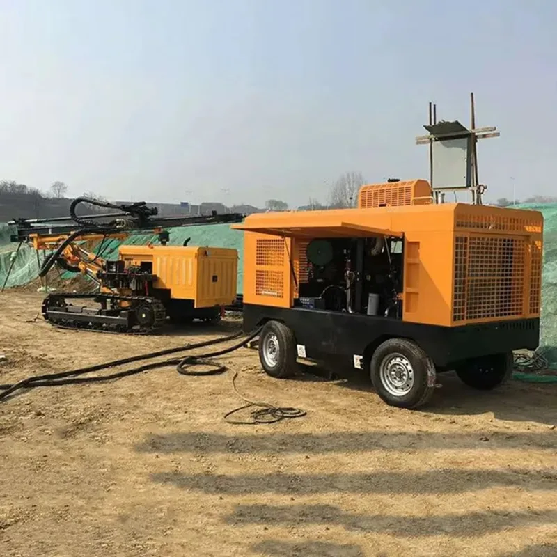 Mobile Diesel Screw Air Compressor Portable Industrial Compressor for Engineering & Construction Site
