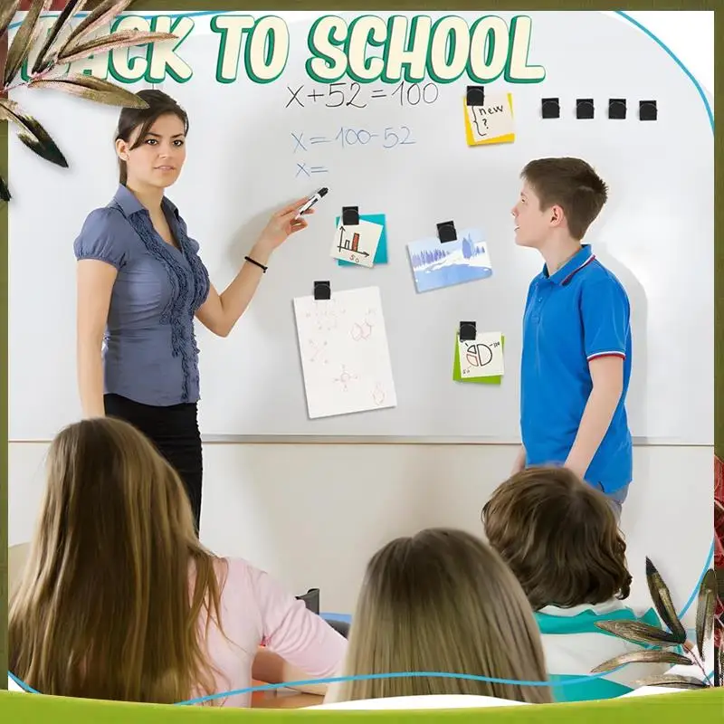 New-Magnetic Clips, 24 Pcs Fridge Magnet Whiteboard Magnets, Metal Clips Refrigerator Magnets, Magnet Clips