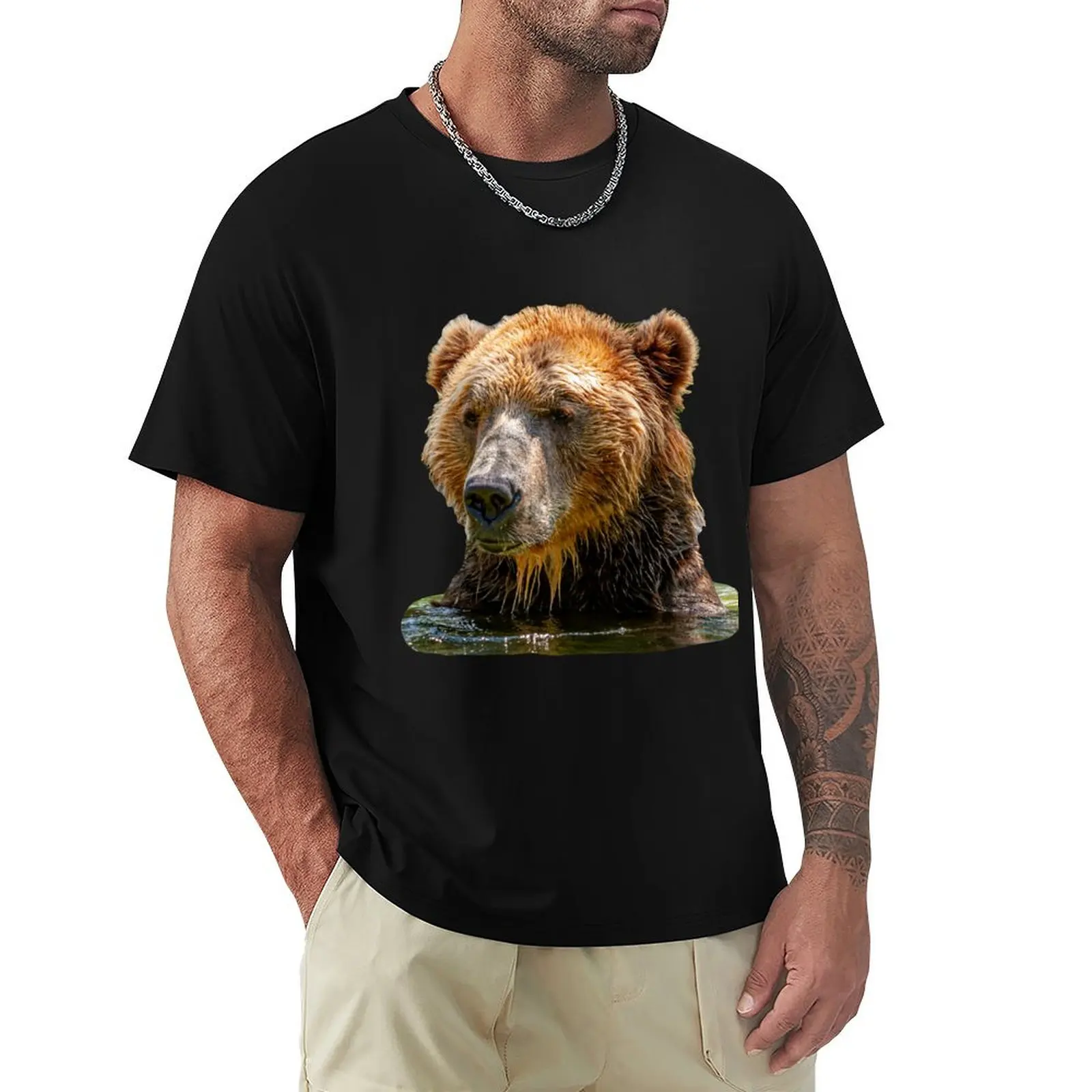 Bear Bath time T-Shirt Holiday Simple Tee Shirt