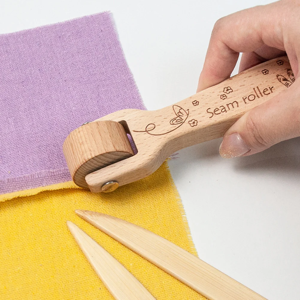 キルティング用木製プレスローラー縫製縫い目ローリングツール壁紙平滑化ハンドツールポータブル圧力ホイール縫製