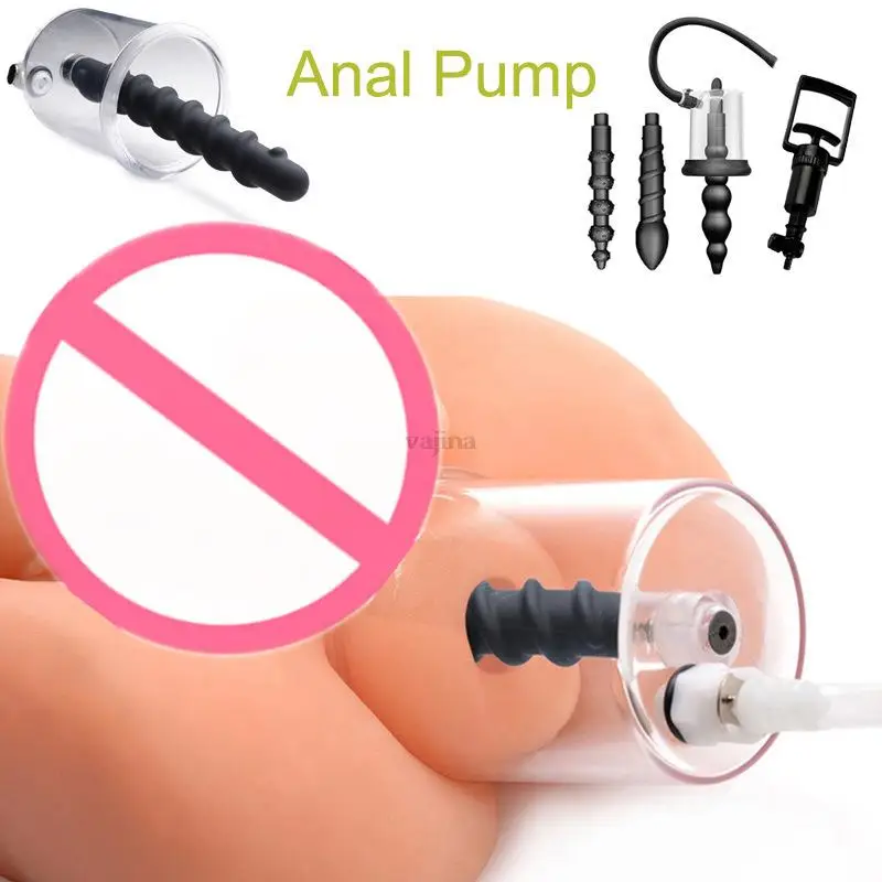 New Manual Vacuum Anal Pump Rosebud Pump Anal Toys for Men Women Powerful Suction Prostate Stimulator Anus Dilator Butt Plug Set