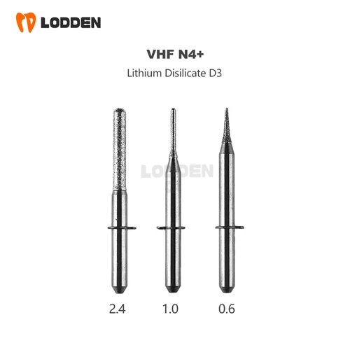 Fresas dentales VHF N4 + Emax para molienda de Metal de disilicato de litio Dental, revestimiento de carborundo, fresas de dentista CAD CAM