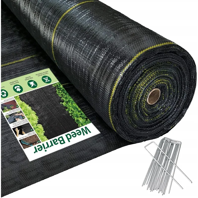 

6ft x300ft Black Weed Barrier Landscape Premium Fabric-Heavy Duty Woven Ground Cloth with Superior Permeability Weed Control