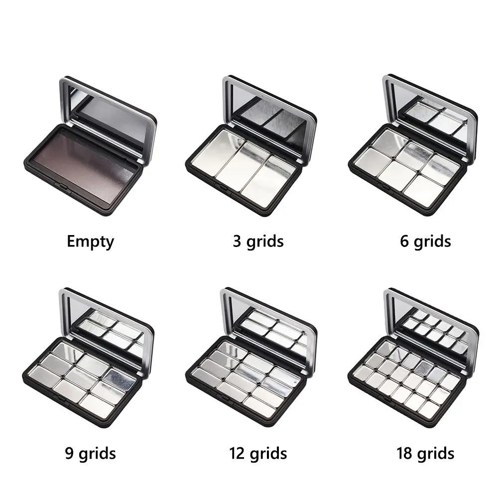 Multi-grids DIY Eyeshadow Palette with Mirror Matte Black DIY Cosmetic Box Empty Match By Oneself Magnetic Makeup Palette view 5