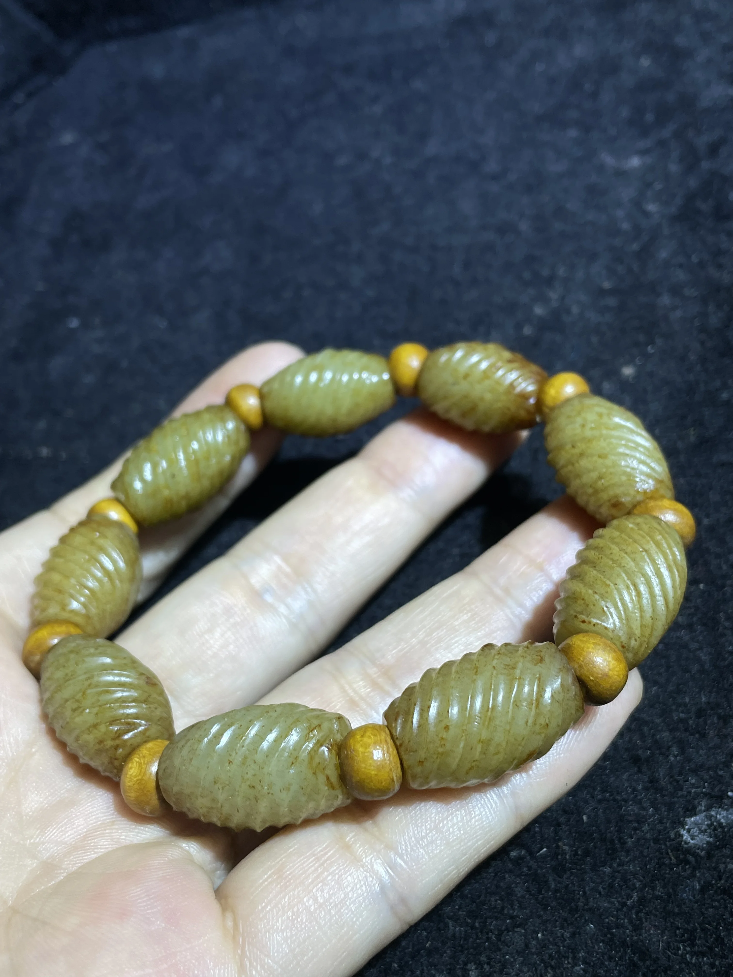 One Piece Chinese Vintage Hetian Jade Fortune Lucky Bracelet Amulet Totem Fengshui Best Buy Amulet Carving LKbrother UP0612A