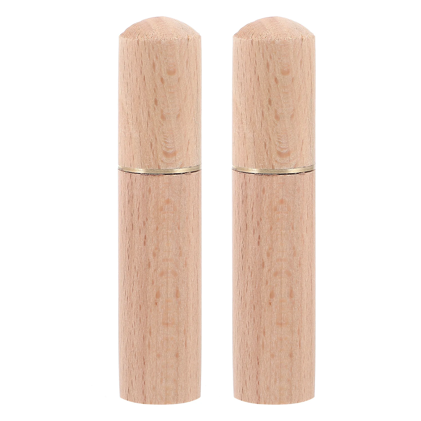 

2Pcs Wooden Toothpick Canisters Cylindrical Holder for Home Restaurant Kitchen Toothpick Box Stitch Holder Needle