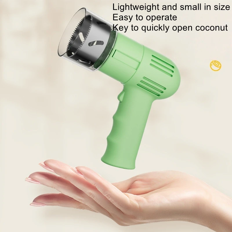 Fully automatic coconut punching tool, stainless steel electric coconut opener, green and old coconut shell opener
