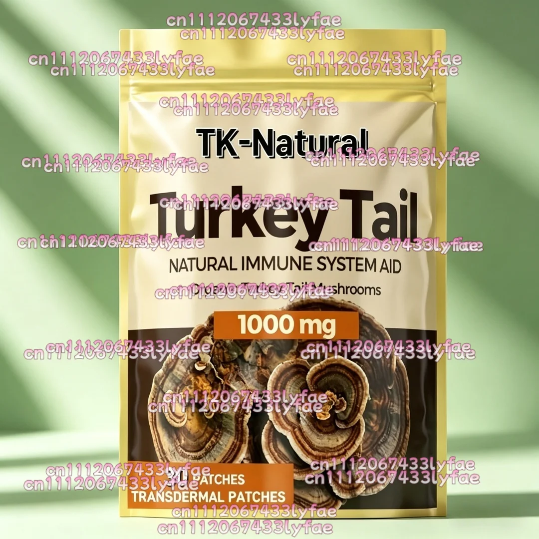 30 Patches Turkey Tail Mushroom Transdermal Patches for Immune System Health Support