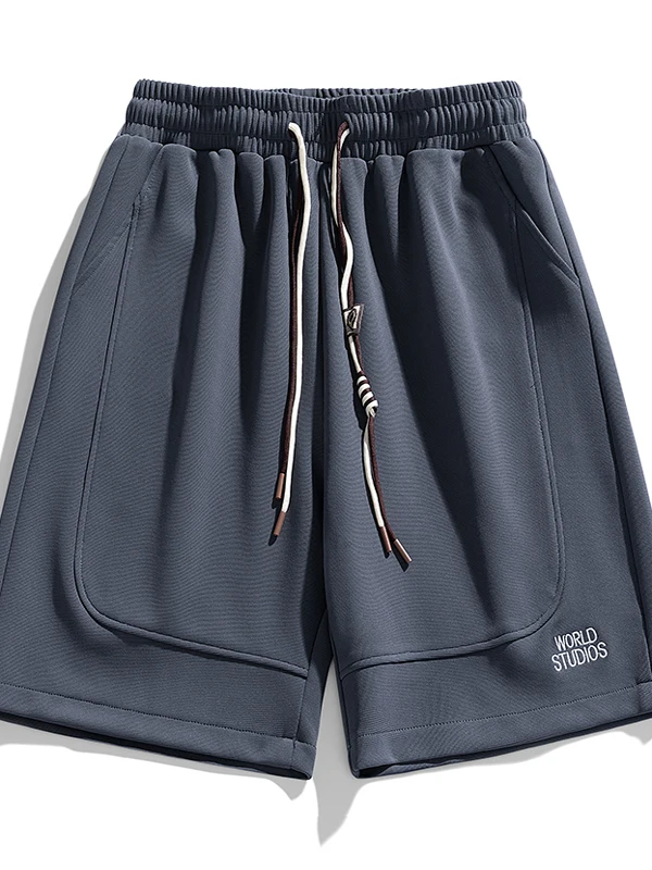 

Свободные повседневные шорты унисекс на лето 2025: прямые, из полиэстера, быстросохнущие, в стиле Hong Kong Sle