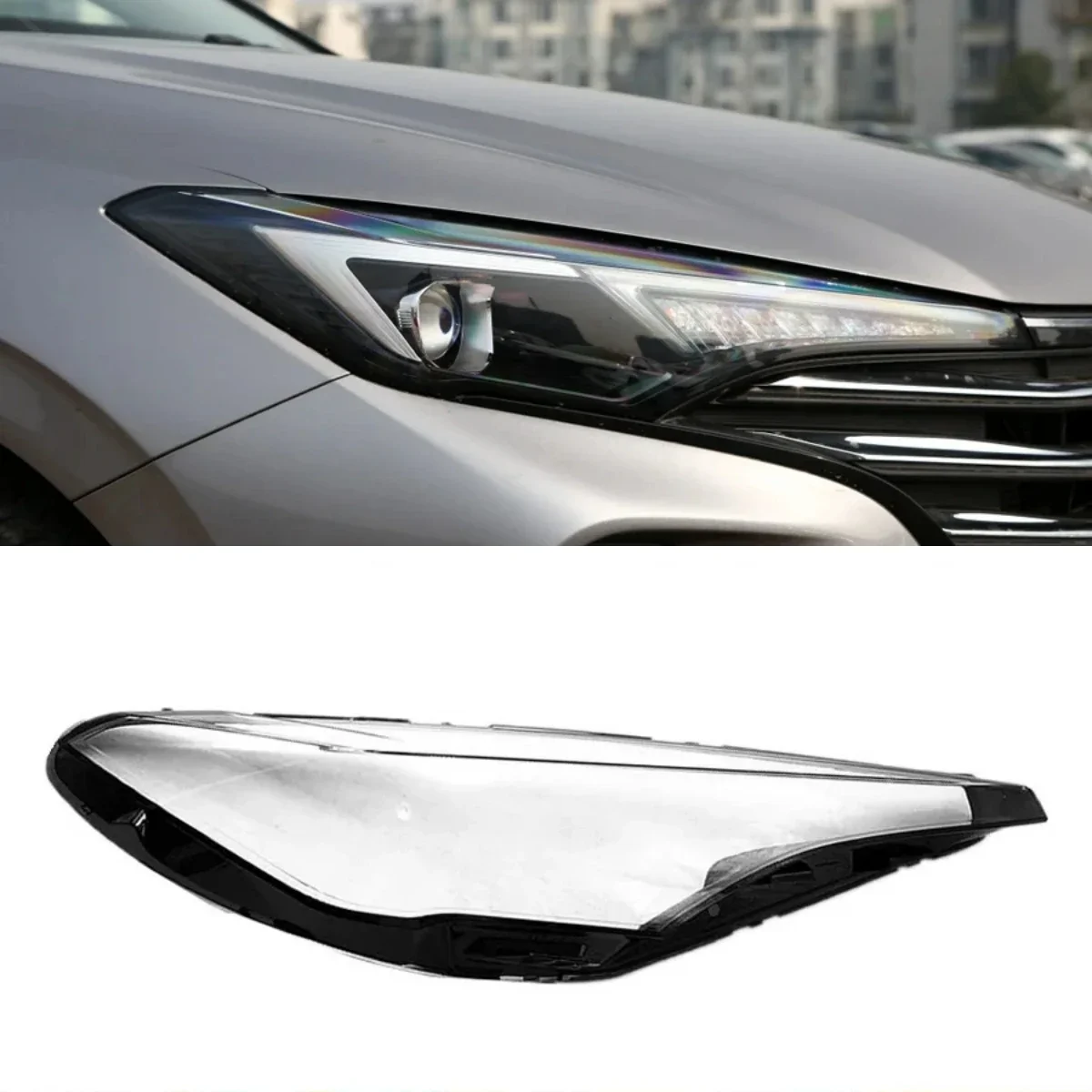 

For Changan Eado Plus Headlight Cover Shade Headlamp Shell Transparent Lens Plexiglass Replace Original Lampshade 2020 2021