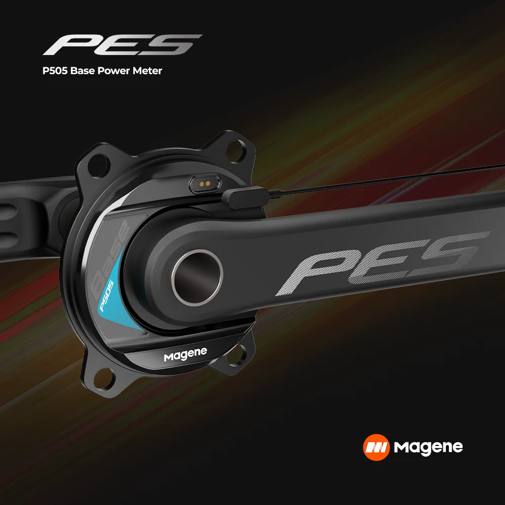 Magene MTB Road Bike Power Meter Crankset Chainring PES P505 Base 4 Bolt 110BCD 24mm Cadence Pedal Balance Ant Steel Spindle