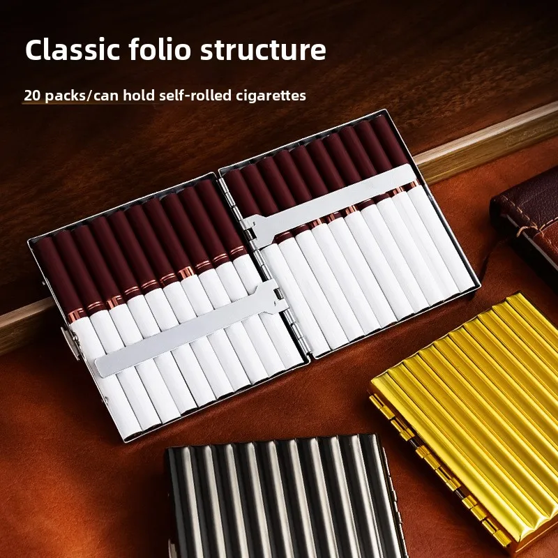 New large capacity 20 pack split pack cigarette case, portable men's cigarette case, cigarette accessories, men's gift