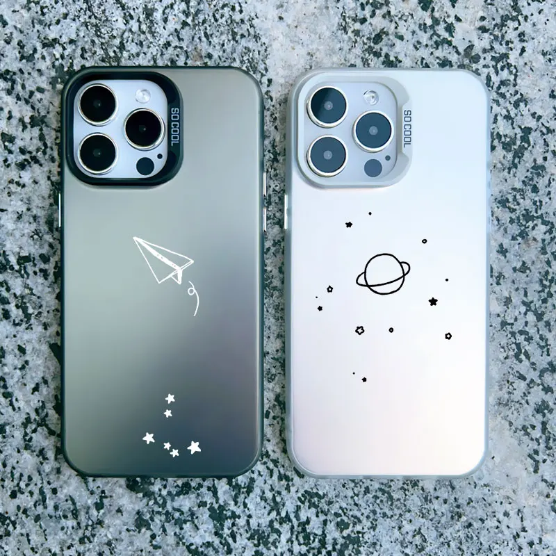 Etui na telefon z motywem samolotu, serca i pary, odporne na wstrząsy, laserowe obudowy na Apple iPhone 17 16 15 13 12 11 Pro Max Mini 14pro Max Plus — zdjęcie 4
