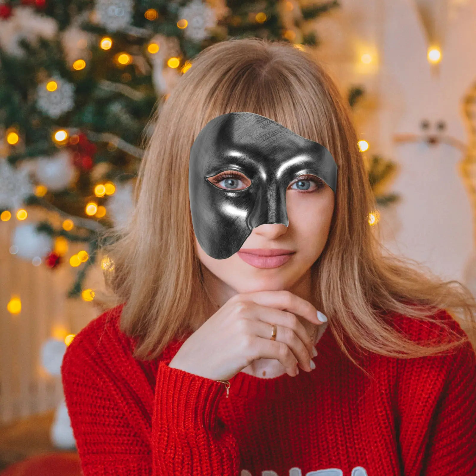 Comfortable Lightweight Half Face Mask ABS Construction Perfect for Masquerade Balls Halloween Festivals Birthday Parties Selfie