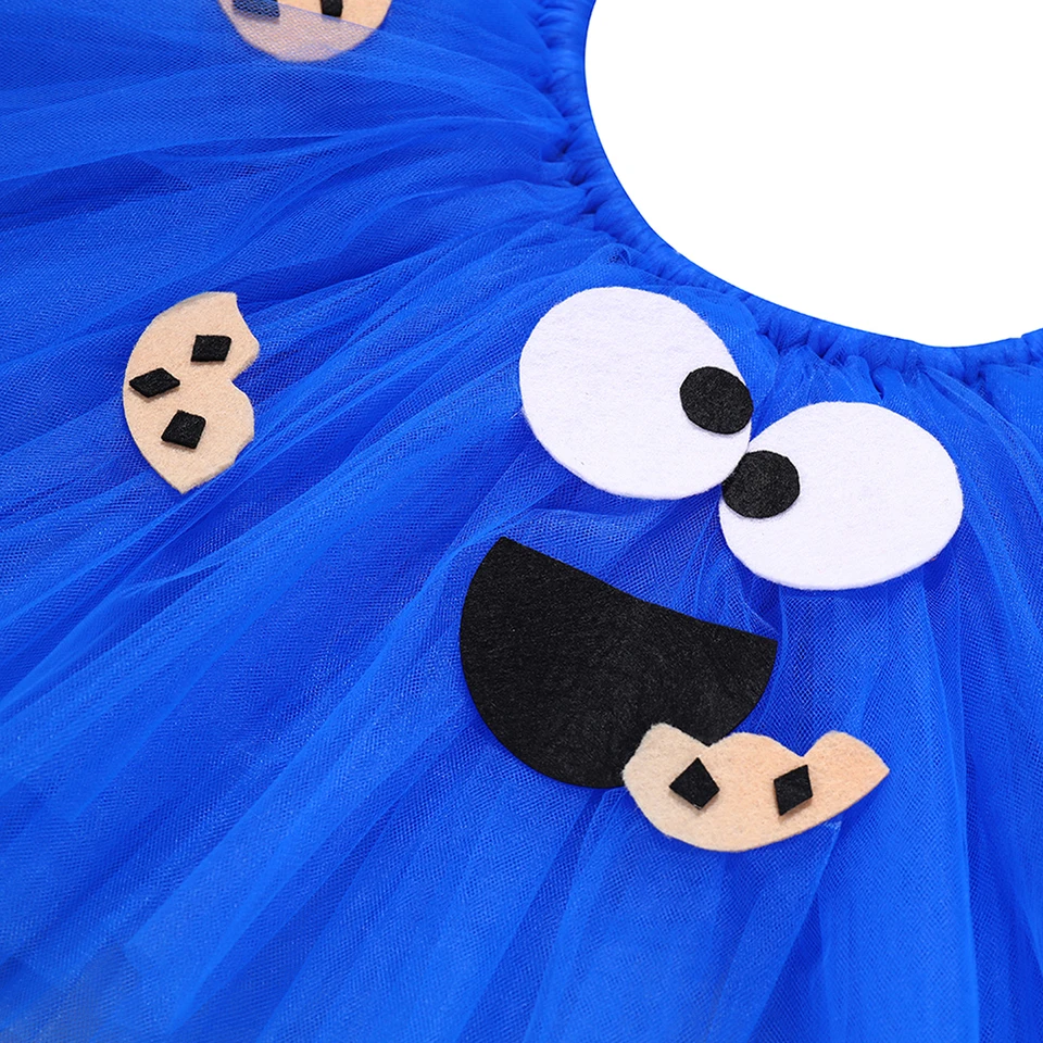 blue dress for baby girl Cookie Monster tutu set-Cookie monster tutu set-Cookie monster outfit main image 1
