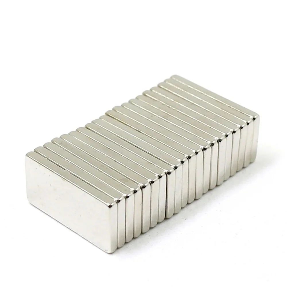 N52 20x6x2 20x7x4 20x7x5 20X9X5 Neodymium Bar Block Strong Magnets Search Magnetic Bar Ndfeb Square Project Fridge Magnet