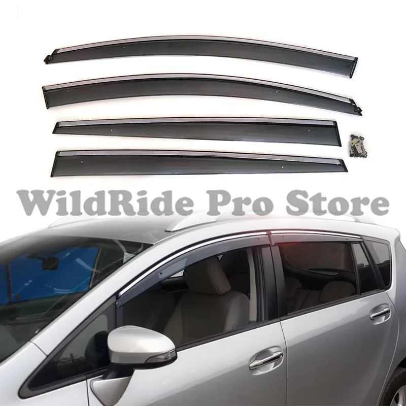 Rain Visor for Toyota EZ Verso 2009-2018 Window Deflector Plastic Thickened Windshield Guard 4pcs Set