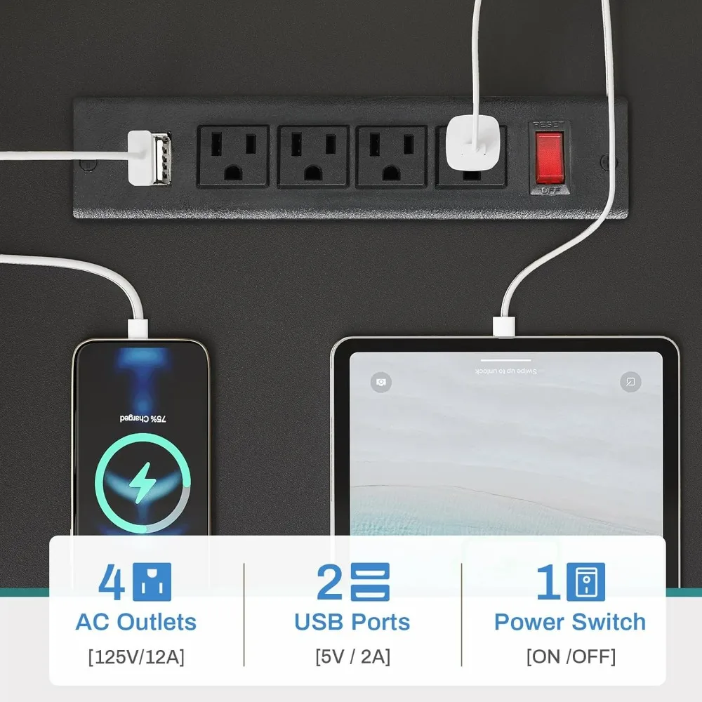 مكتب ألعاب على شكل حرف L، مكتب كمبيوتر مقاس 51 بوصة مع أرفف تخزين، مكتب ألعاب مع منافذ طاقة وأضواء LED، درج قماش، Monito