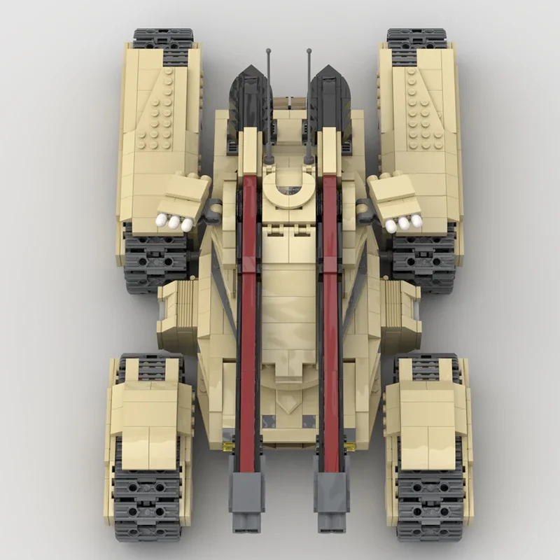 Moc cegły budowlane Model wojskowy Mammoth czołg szturmowy MK3 technologia klocki modułowe prezenty zabawki dla dzieci zestawy DIY montaż