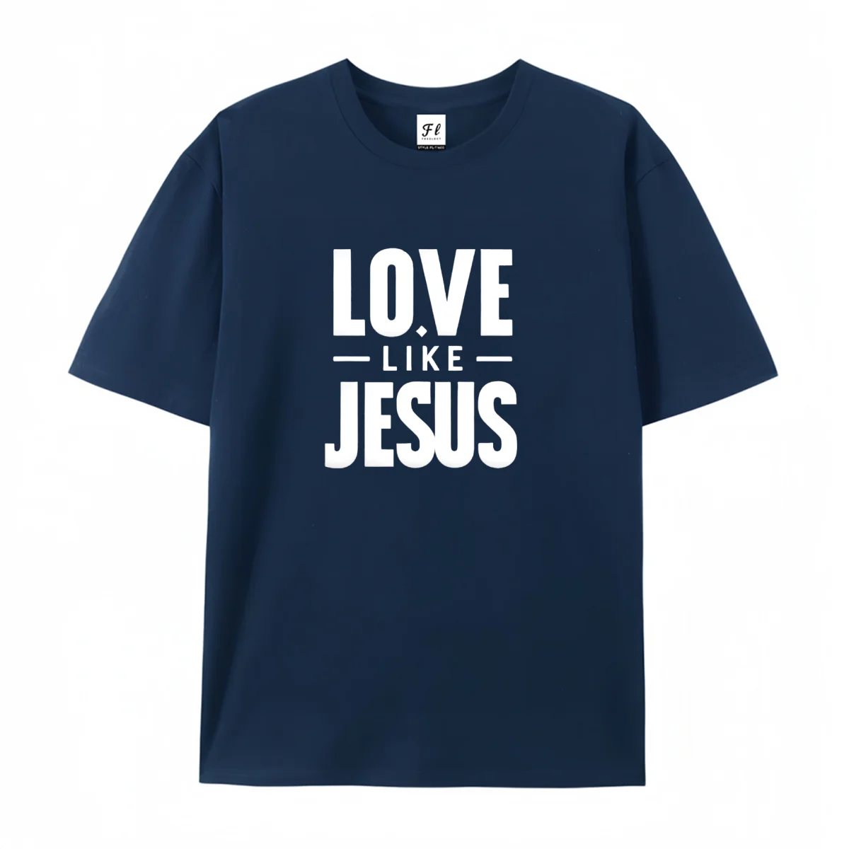 Love Like Jesus T‑Shirt Men Christian Faith Inspirational Short Sleeve Tee Casual Crew Neck Cotton Top Religious Belief Wear