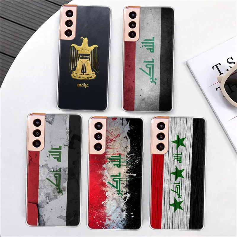 Iraqi Iraq National Flag Phone Case For Samsung S21 S23 FE S20 Plus Galaxy S24 S22 Ultra Capa S10 S10E S9 S8 S7 Edge Cover TPU F