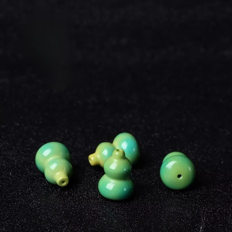 Rapeseed yellow magnesite turquoise carving gourd-shaped DIY accessories