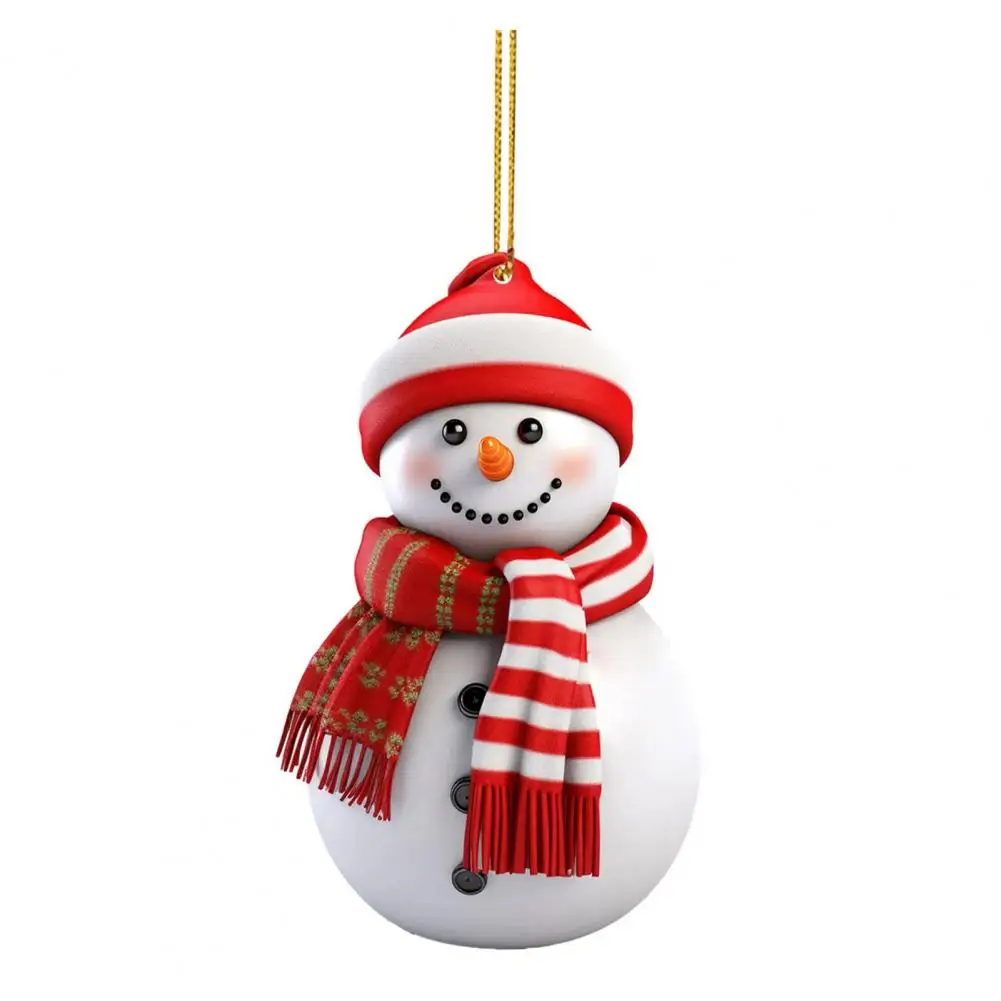 

Cute Christmas Ornament Hanging Snowman Ornament Festive Christmas Snowman Ornaments for Tree Car Door Acrylic for Holiday