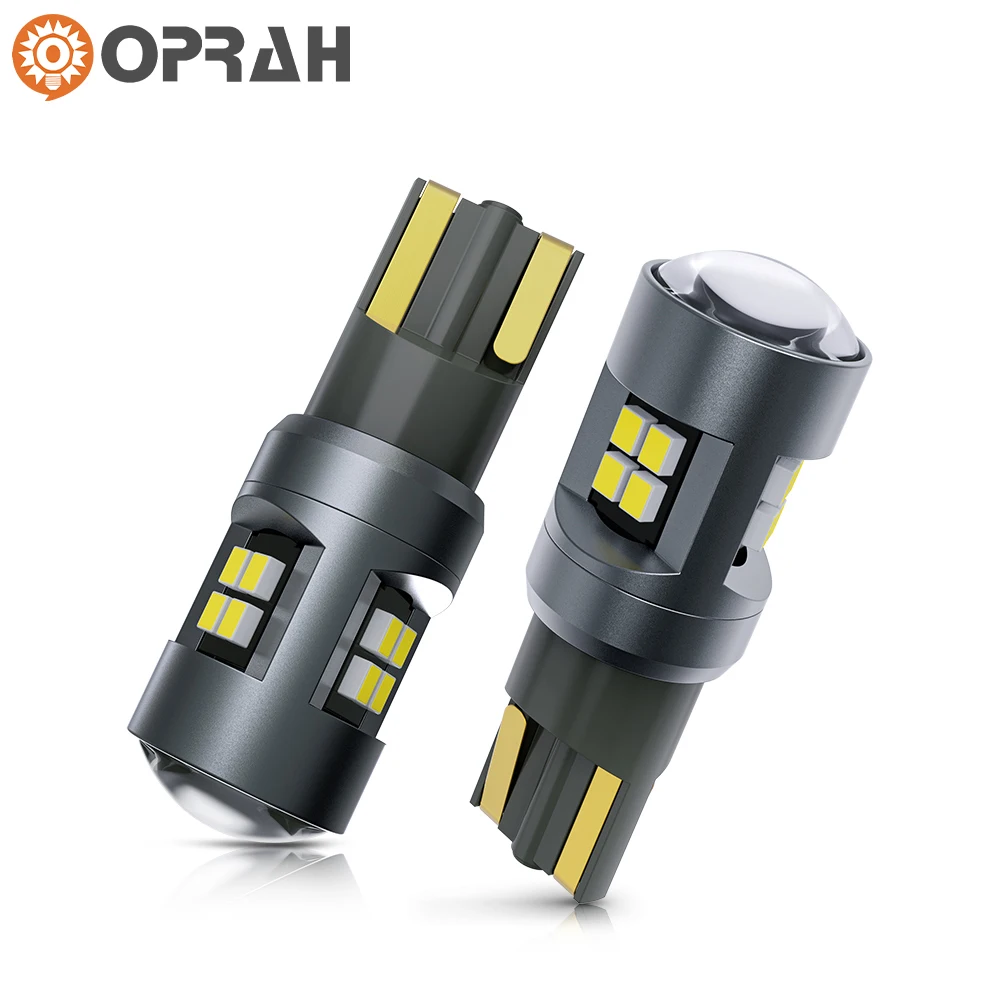 Oprah 2pcs W5W T10 LED Bulbs Canbus 2016 16SMD For Car Parking Position Lights Interior Map Dome Light 12V White Auto Lamp 6000K