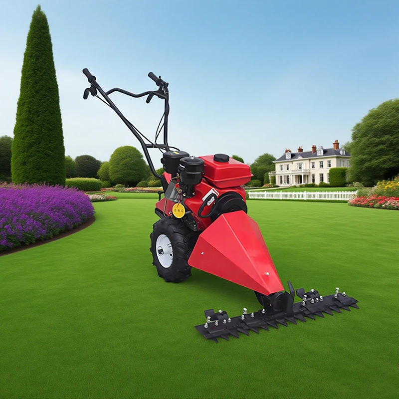 

Cheap Price Manual Self Propelled Petrol Lawn Mower For Grass Cutting Machine Mini Walking Tractor Grass Cutter Sickle Bar Mower