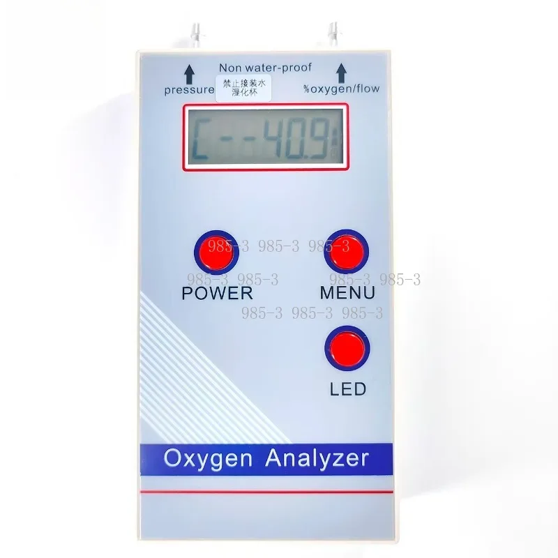Portable O2 Oxygen Analyzer, High Precision Gas Concentration Flow Pressure Detector