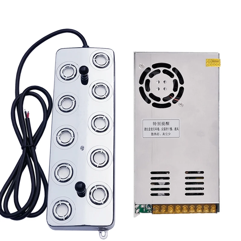 Ultrasonic Mist Maker com 10 Cabeças, Peças Umidificador Industrial, Difusor De Água, Paisagem Do Jardim, Grande Nevoeiro Pulverizador, DC45V, 7 kg/h