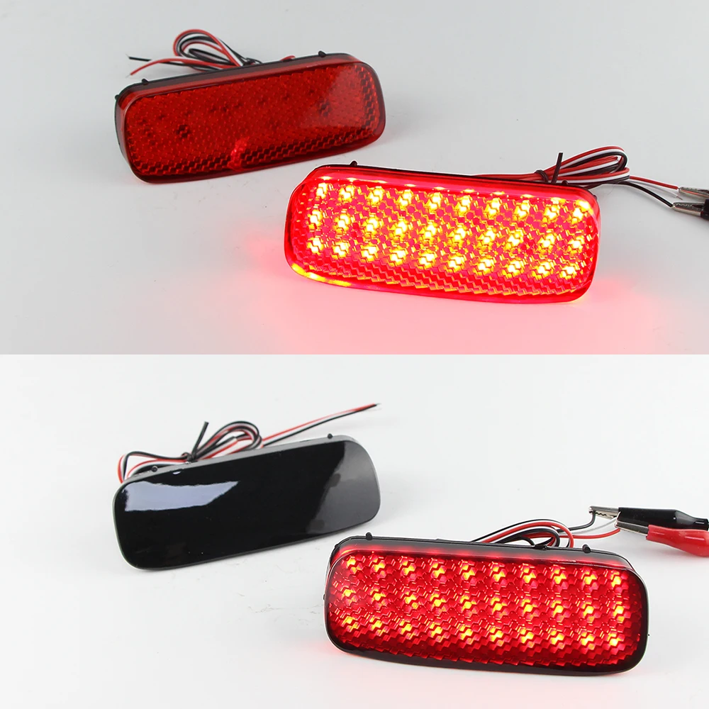 2PCS LED Rear Bumper Reflector Lights For Citroen C1 05-14 C5 04-08 For Peugeot 107 206 607 05-14 Expert For Fiat Scudo 2007-up - view 6