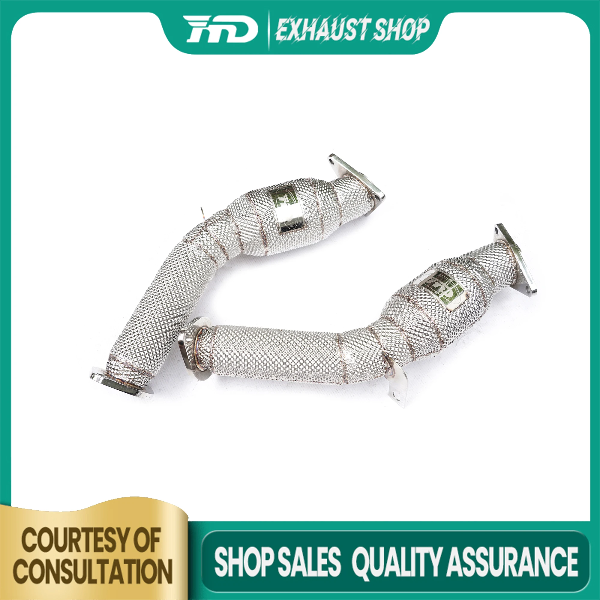 

Customizable Downpipe For Infiniti G37 Stainless Steel Exhaust System Non-destructive Installation Heat Shield High Performance