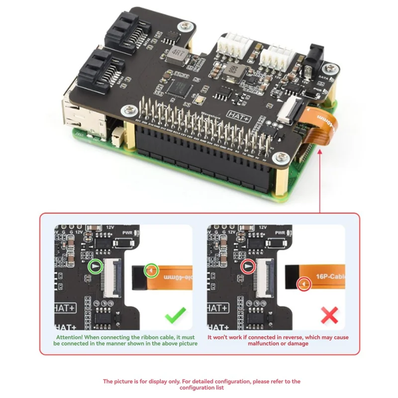 AT82-Per scheda di espansione Raspberry Pi5 Pcie a SATA con EEPROM HAT + compatibilità multi-dispositivo