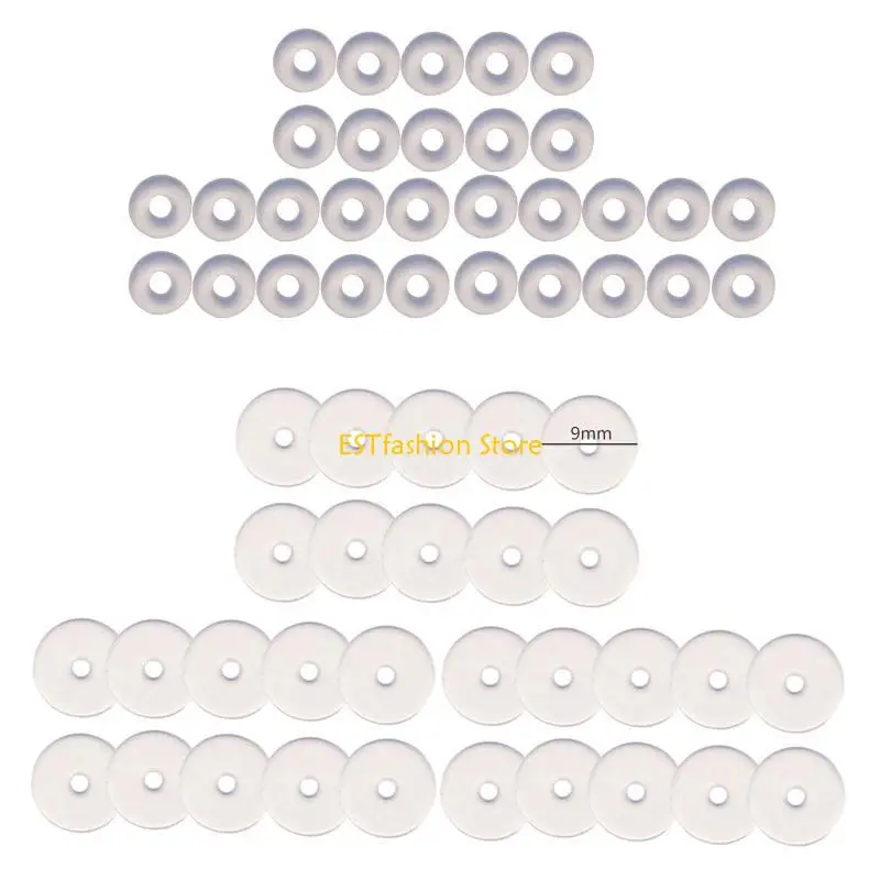 Y5GC 60x Plastic Earring Back Stopper Clear Silicone Earrings Back for Piercing Bump