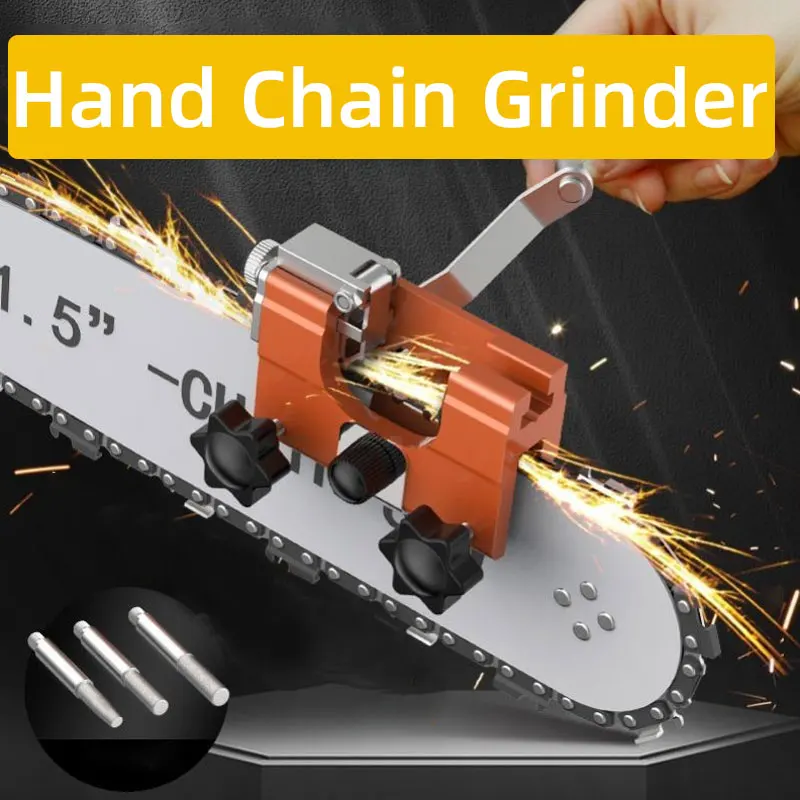 

1PCS Portable Chain Saw Sharpeners Chainsaw Chain Sharpening Kit Woodworking with Grinding Stones Electric Chainsaw Grinder Tool