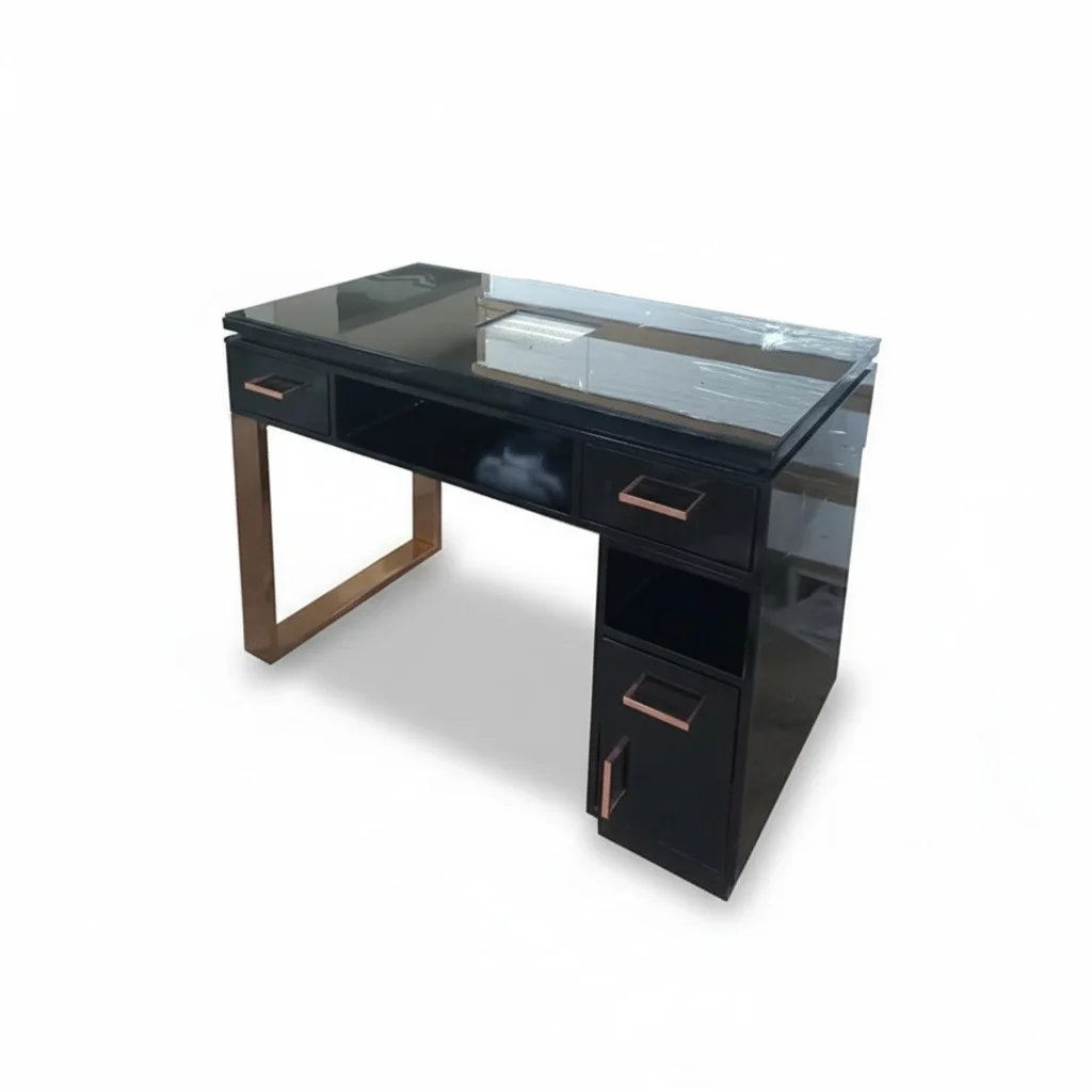 

Роскошный маникюрный стол, 110x50x76 см, из МДФ, с интегрированным пылесборником, современная мебель для салонов красоты, модель CB-M888A