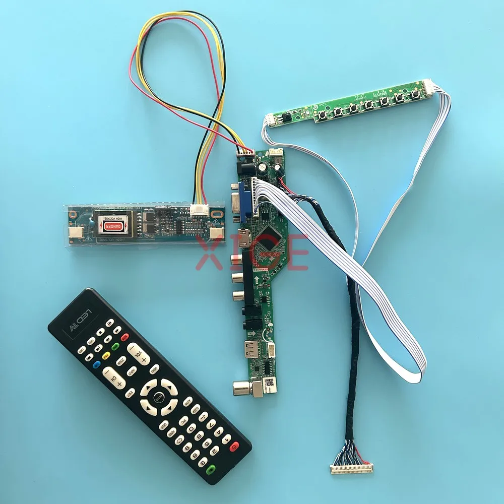 

For LTN170X3 N170C1 N170C3 N170C4 LCD Controller Driver Board 1440*900 AV+USB+IR+VGA+HDMI Kit Analog TV 2CCFL Screen LVDS 30 Pin