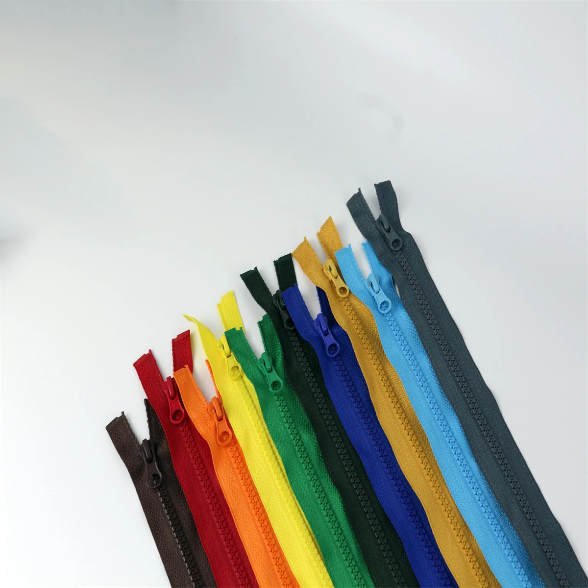 (10pcs)5# resin 60CM zipper clothing color single head open tail long down jacket cotton clothes glue teeth